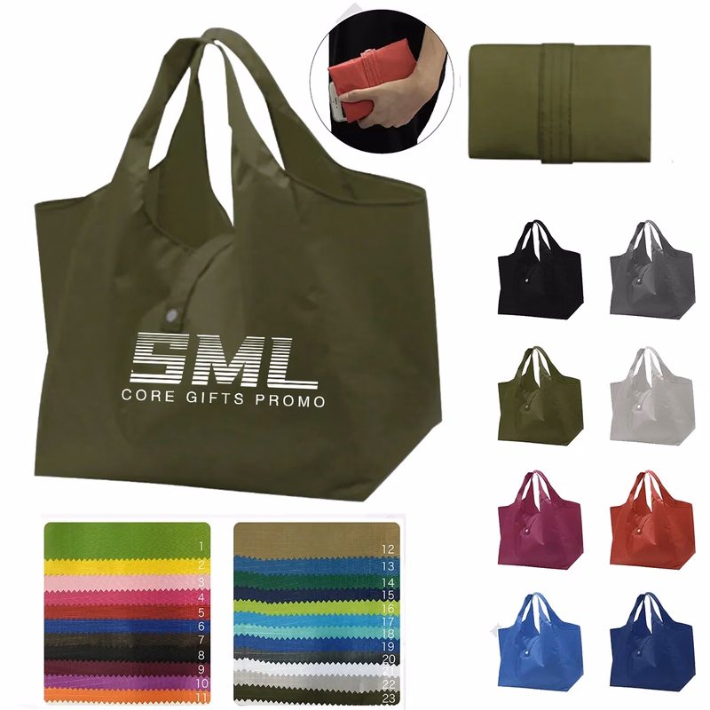 Portable Custom Folding Oxford Reusable Grocery Tote Bag