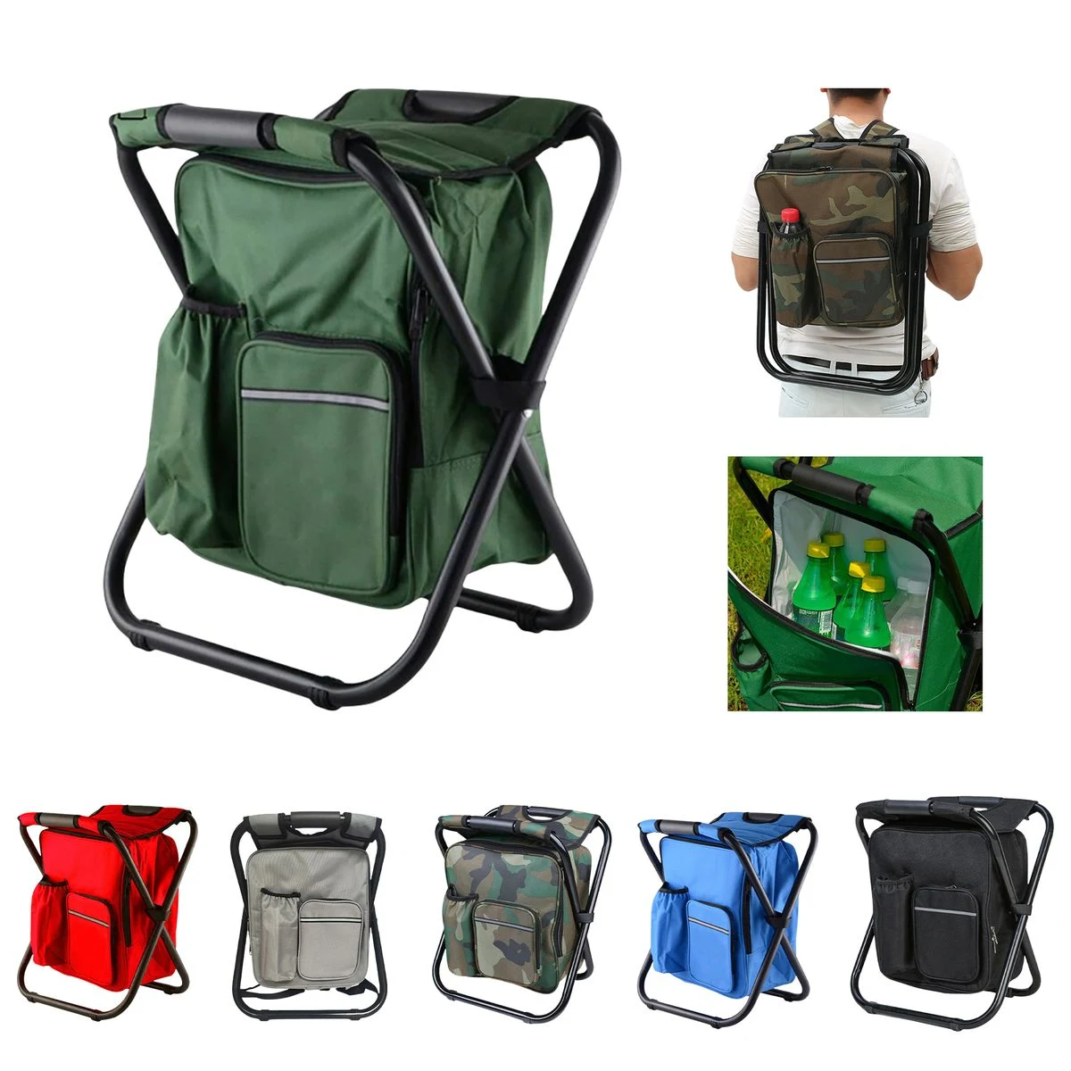 Backpack Cooler Chair Portable 3 In 1Camping Bag 1