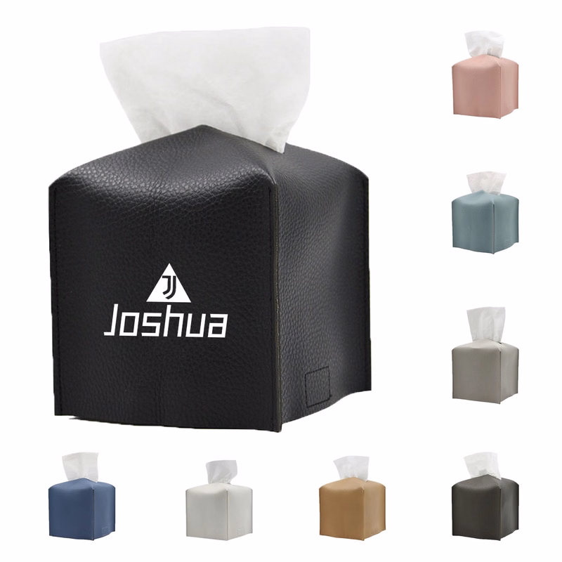 Pu Leather Cube Tissue Box
