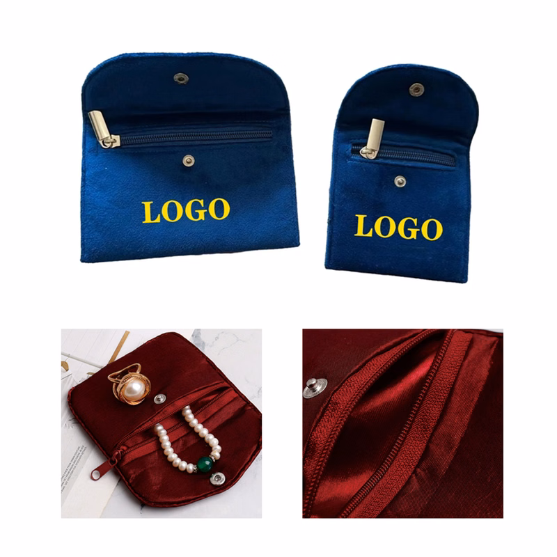 Durable Velvet Jewelry Pouch with Reliable Zipper and Clasp