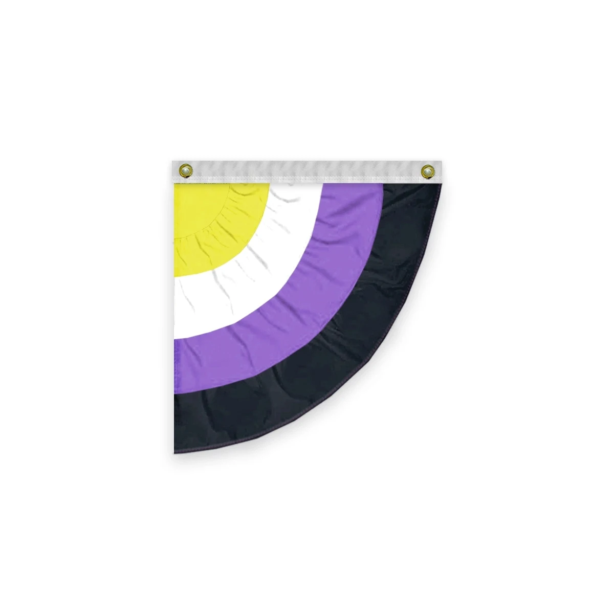 3'x3' Non-Binary Pride Pleated Half Fan- Right Side 1