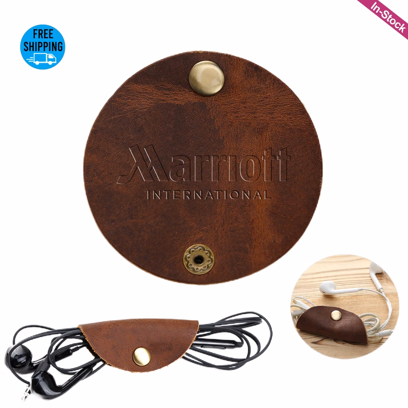 Genuine Leather Cord Cable Organizer