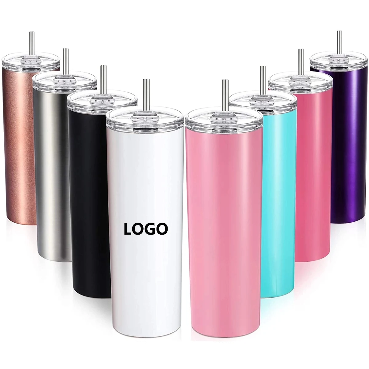 20 oz Tumbler with Lids Double Wall Insulated 1