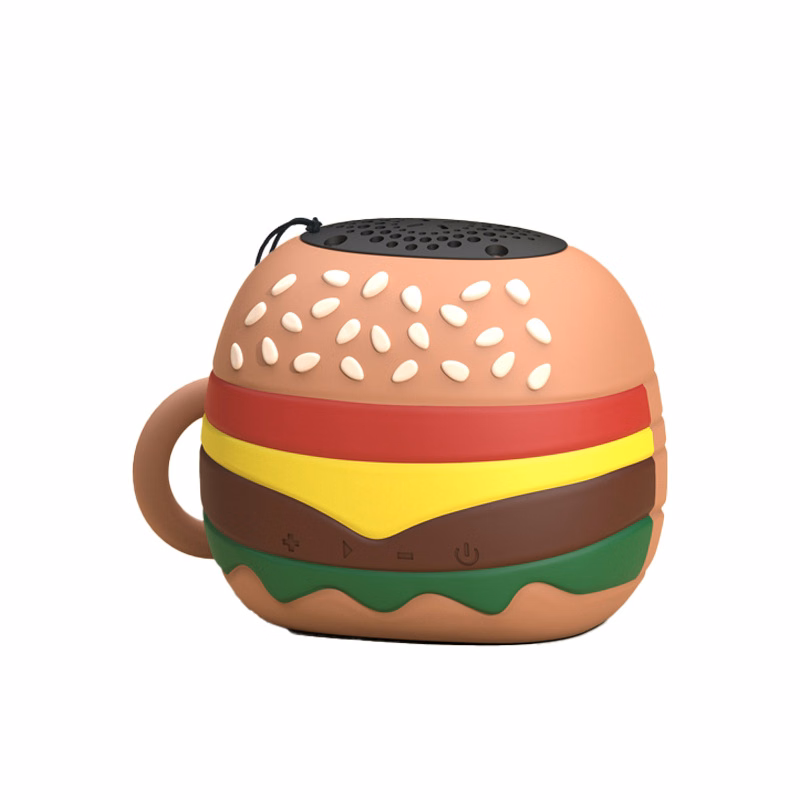 Birthday gift cute hamburger portable mini bluetooth speaker