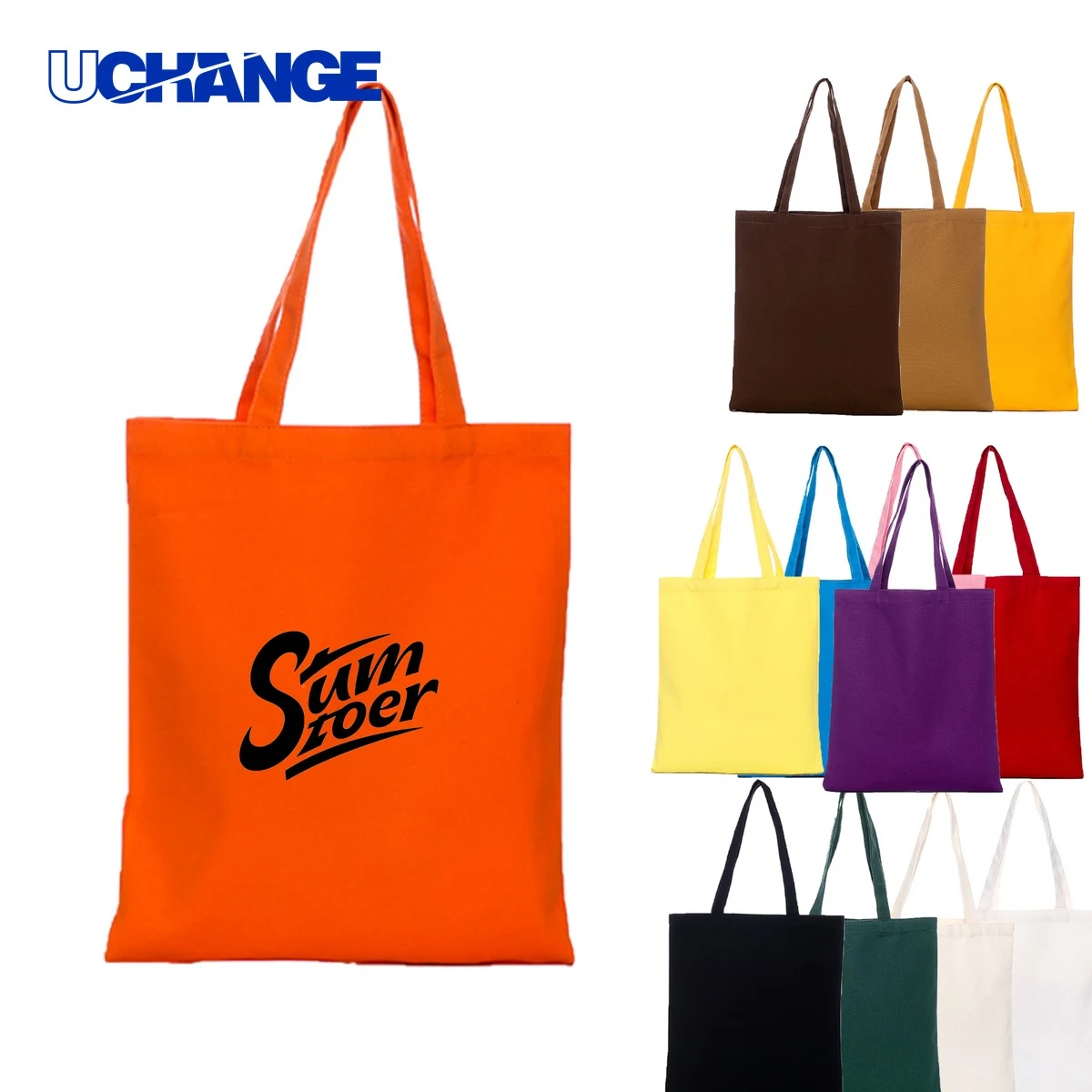 Cotton Canvas Shopping Bag Organizer, custom tote bag with logo imprint 1