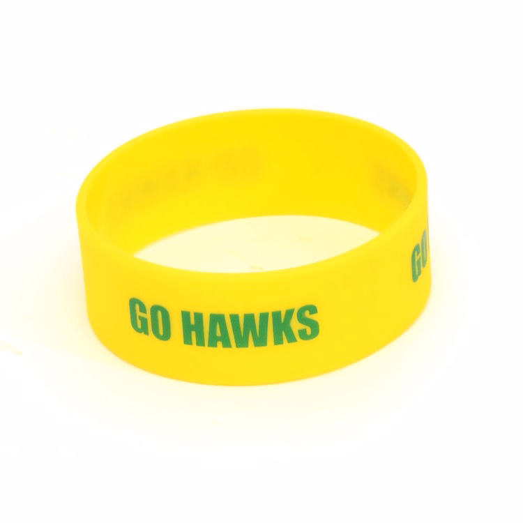 3/4" Debossed Color Filled Silicone Wristbands