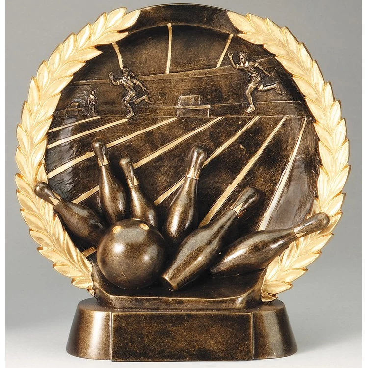 Bowling High Relief Circular Plate Award 1
