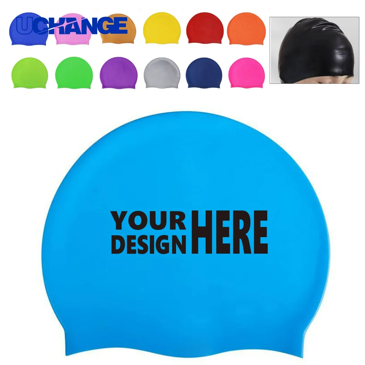 Durable Silicone Swim Cap for Swimming 1