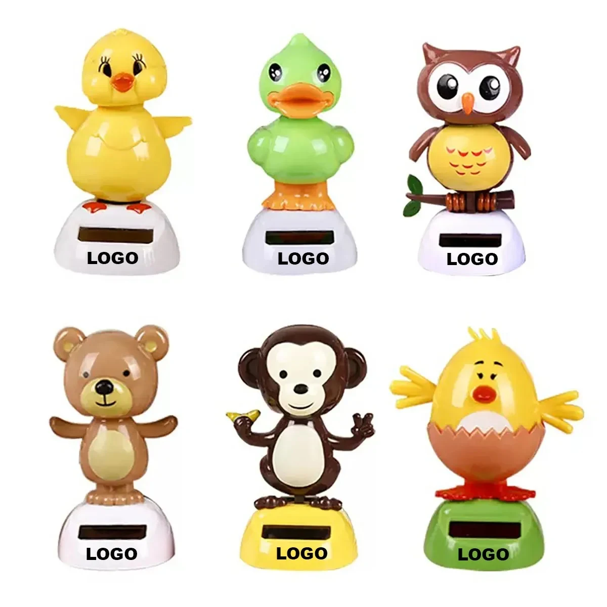Solar Powered Shaking Head Car Decoration Dancing Toys 1