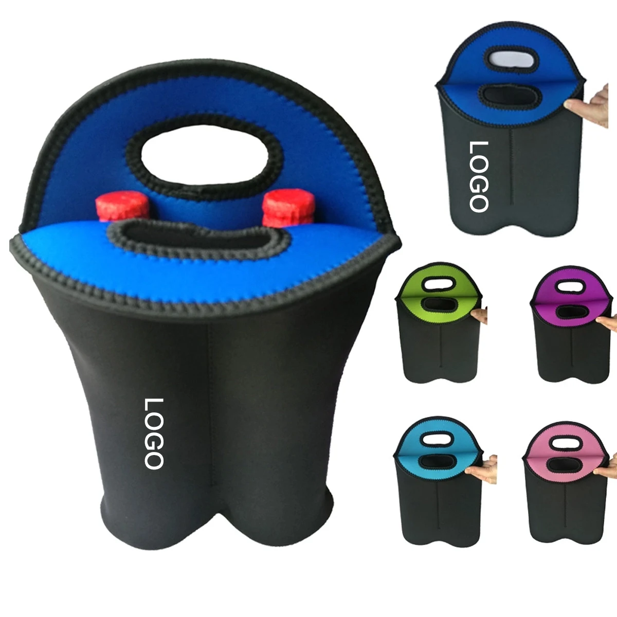 2 Bottles Neoprene Wire Carrier Bag 1