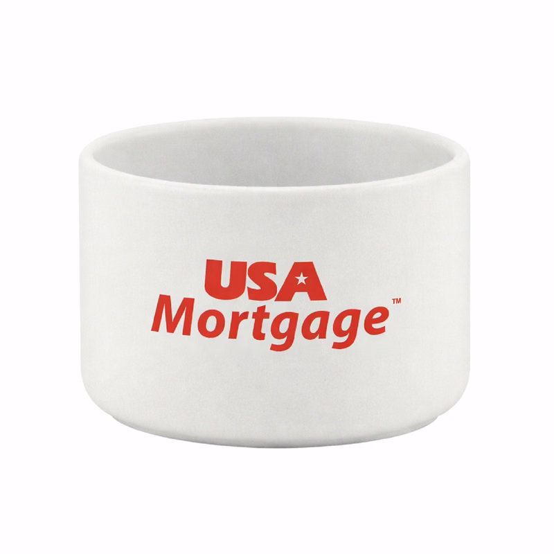 2oz White Ceramic Container