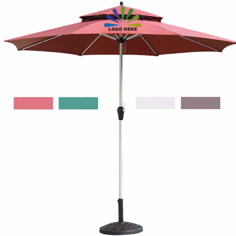Double Layer Outdoor Sun Patio Umbrella MOQ1