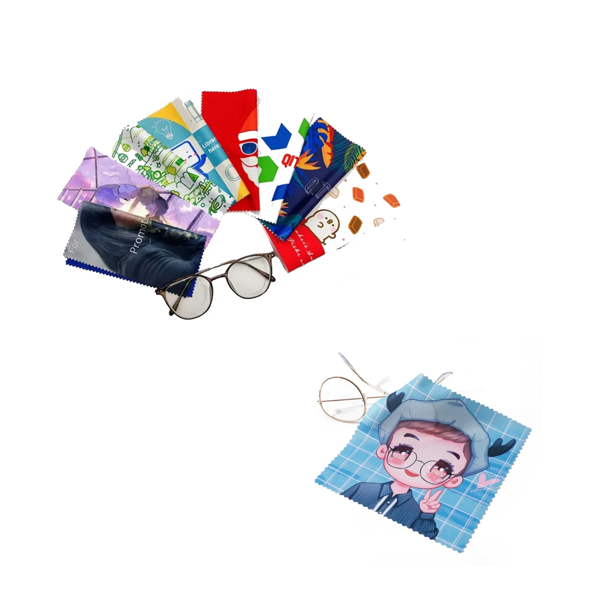 Full Color ultra-fine fiber glasses cleaning cloth 1
