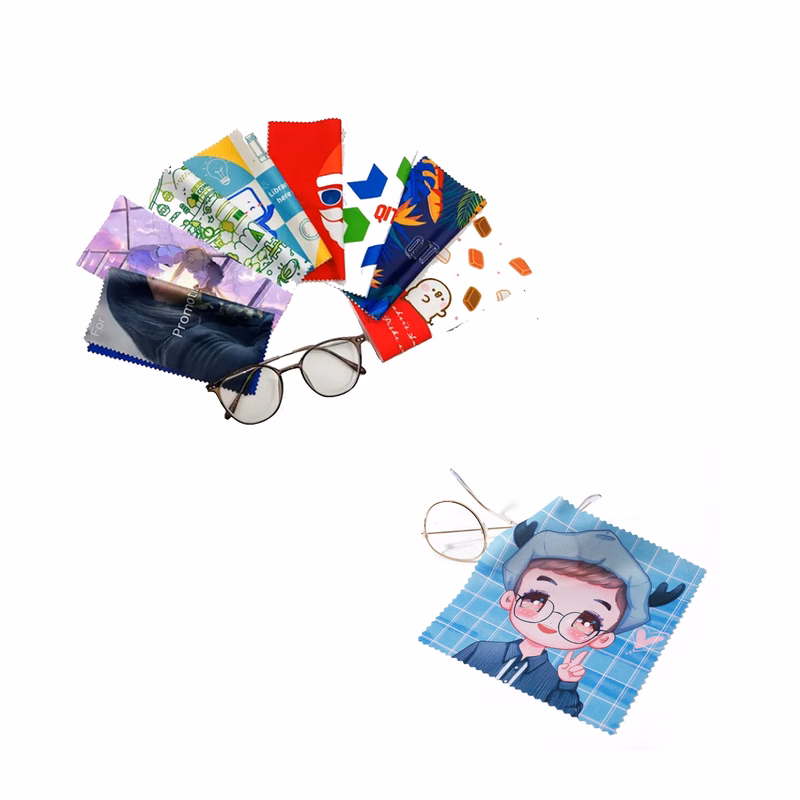 Full Color ultra-fine fiber glasses cleaning cloth
