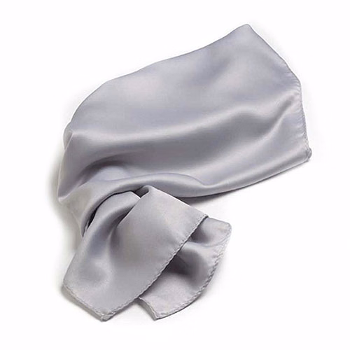 CLOSEOUT - Light Gray Solid Color 30" x 30" Silk Scarves