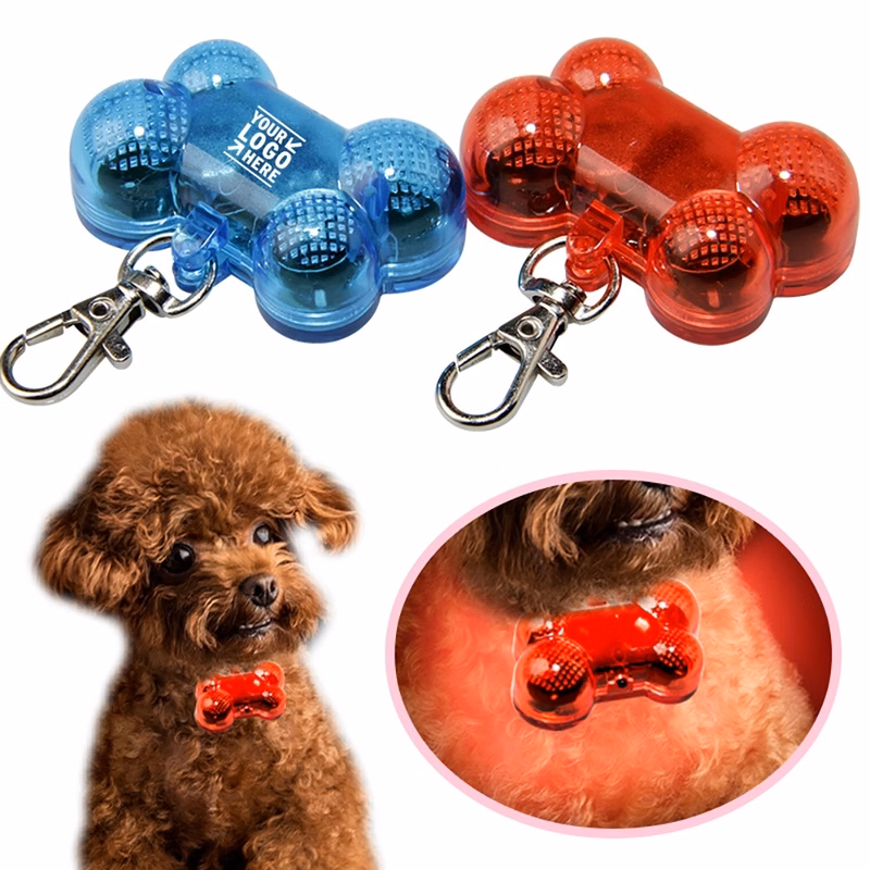 Bone Shape Pet Collar Led Tag