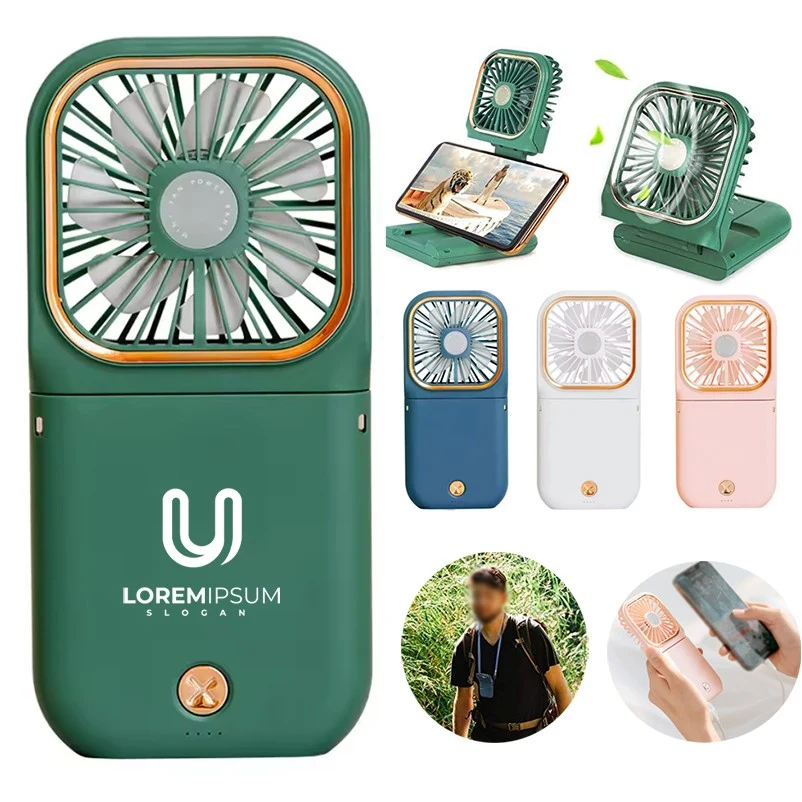 3" 1 Folding Cooling Mini Foldable Desk Fan Powerbank 1