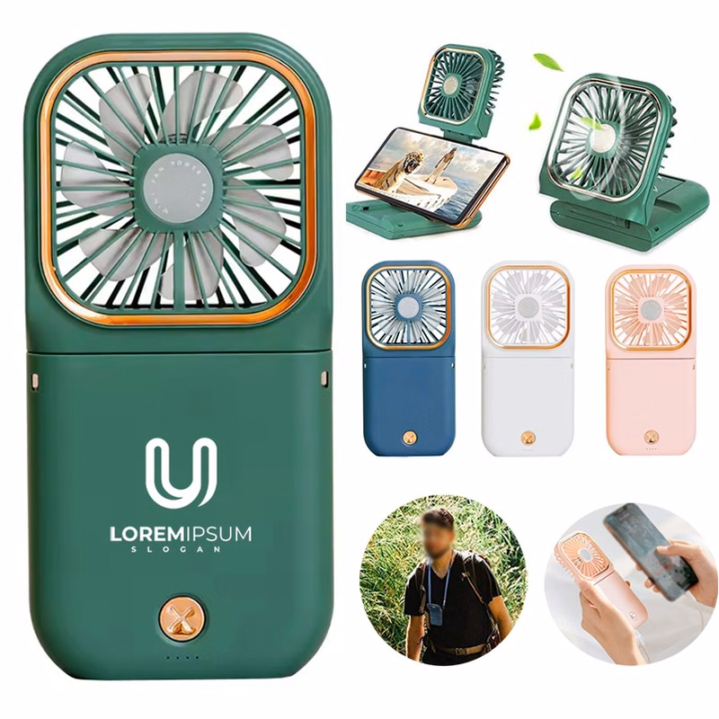 3" 1 Folding Cooling Mini Foldable Desk Fan Powerbank