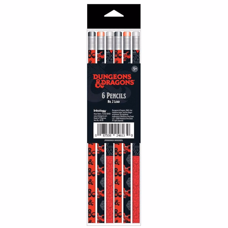 Dungeons & Dragons Pencils - 6 Pack
