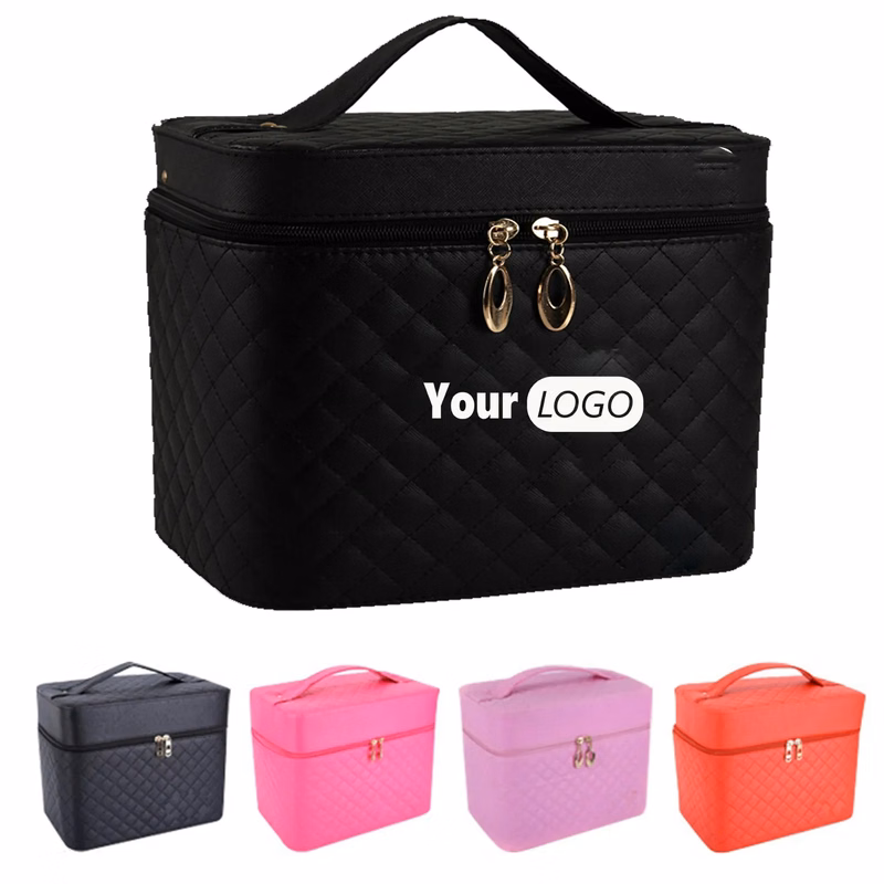 Cosmetic Travel Checkered Makeup Bags