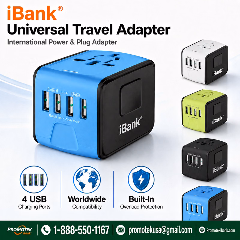 iBank ® Universal Travel Adapter, International Power Adapter