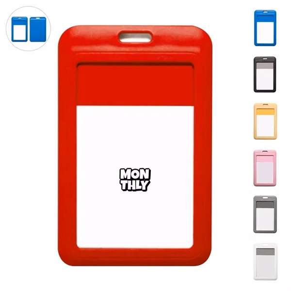 Custom Plastic ID Card Holder with Lanyard — Professional Workplace Badge