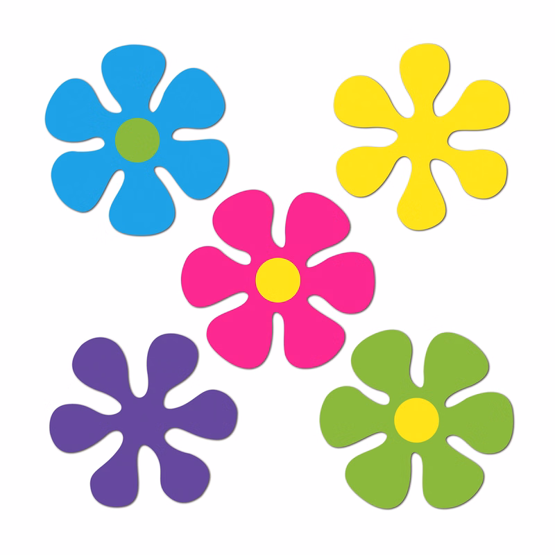 Mini Retro Flower Cutouts