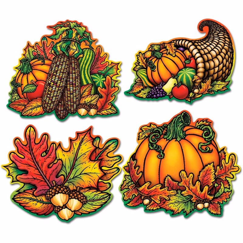 Thanksgiving Cutouts - 4 Pack