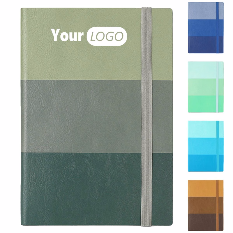 A5 Multi-Color Splicing Strap Notebook