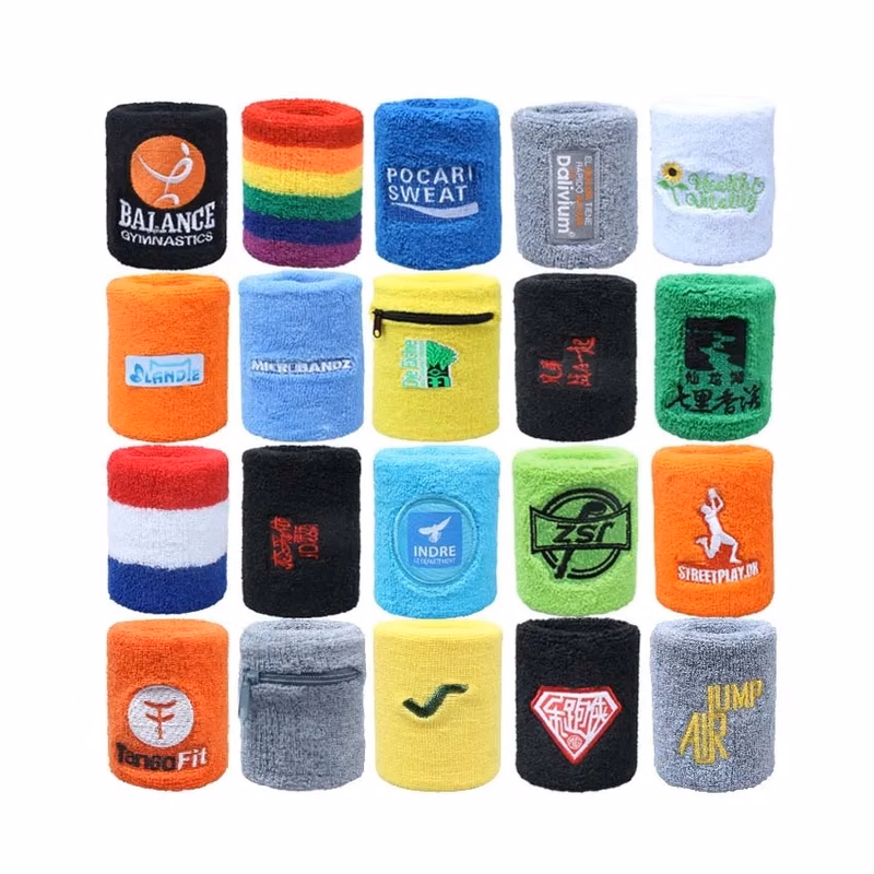 Embroidered multi color sports wristband