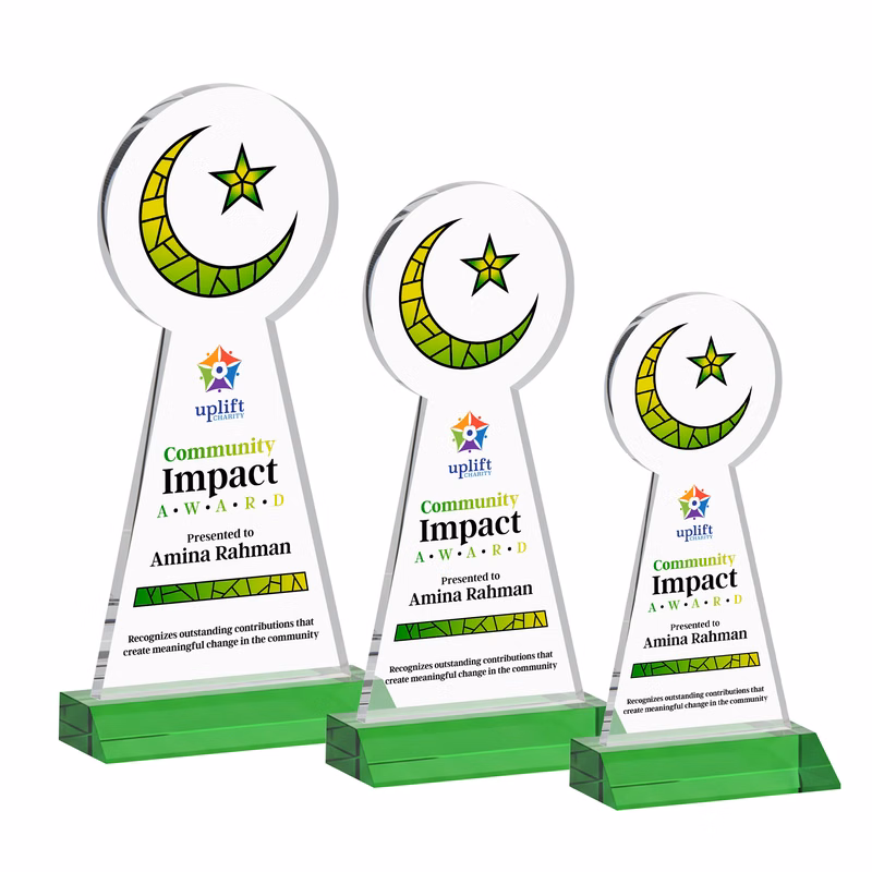 Crescent & Star VividPrint™ Award - Green