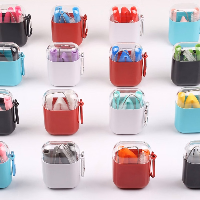 Foldable Silicone Straw Kit