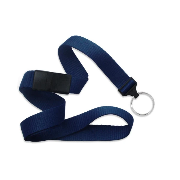 5/8" Blank Breakaway Lanyard w/Split Ring (Navy Blue) 1