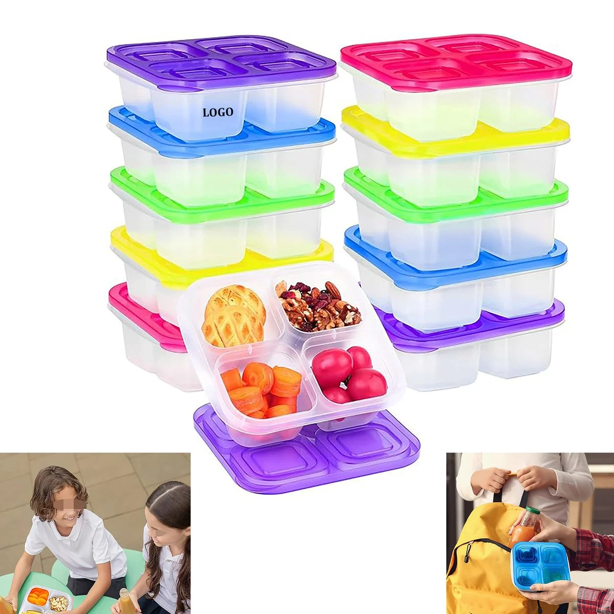 Four Compartment Reusable Lunch Box 1