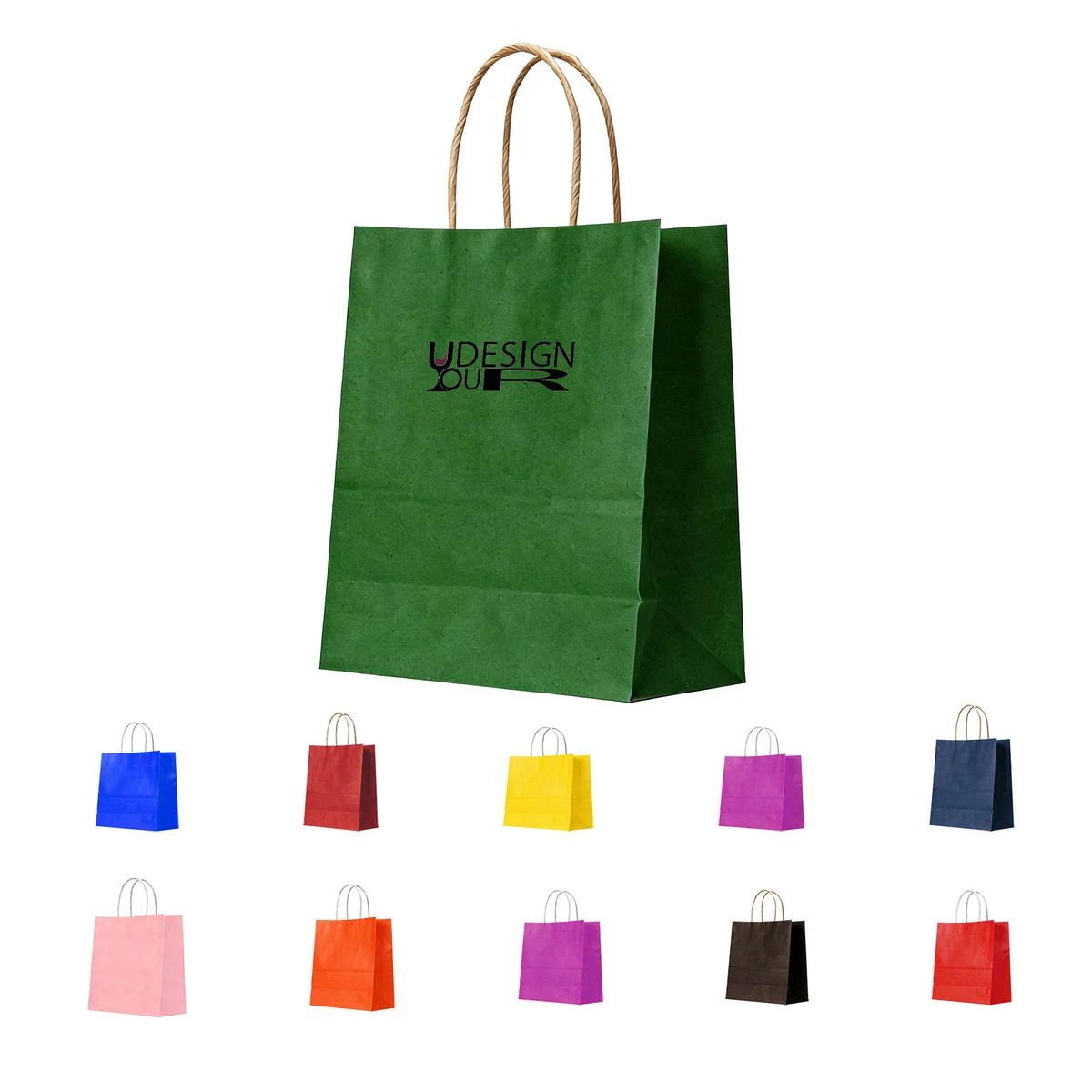 Customized Eco-friendly Colored Kraft Paper Bags 1