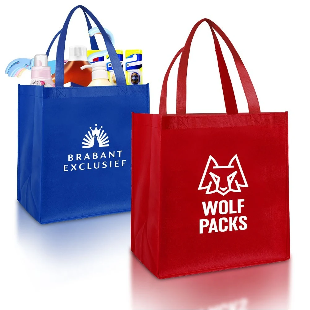 Custom Printed Non Woven Grocery Tote Bag ( 12" X 13" X 8" ) 1