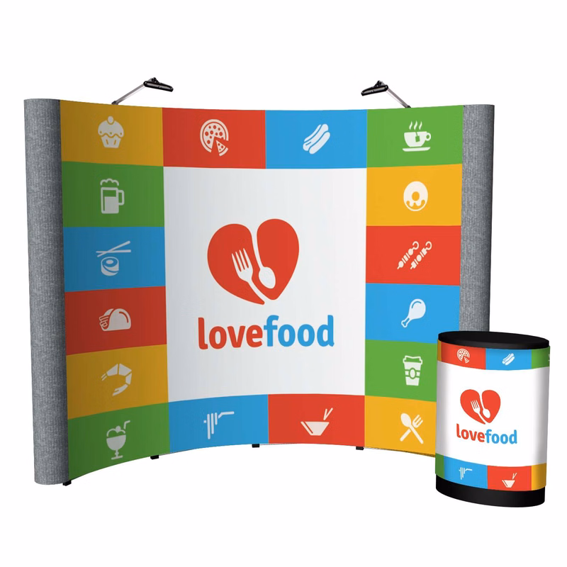 10' Echo Pop-Up Display Kit (Mural with Fabric Ends and Lights)
