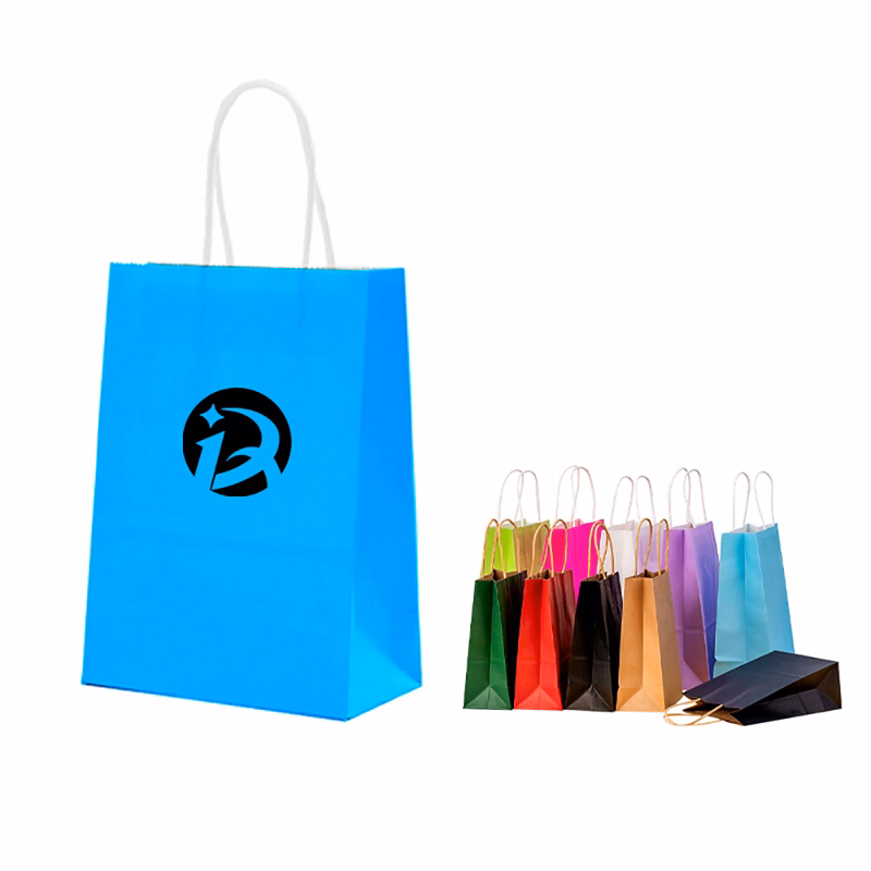 Kraft Paper Shopping Gift Retail Bags with Handles Bulk