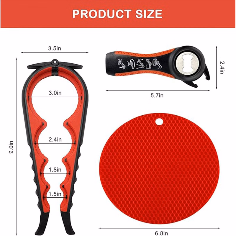 Beer Bottle Opener Set 4 in 1 Creative