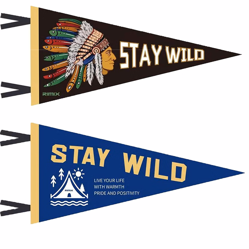 MOQ 100pcs Custom Full Color Felt Pennant