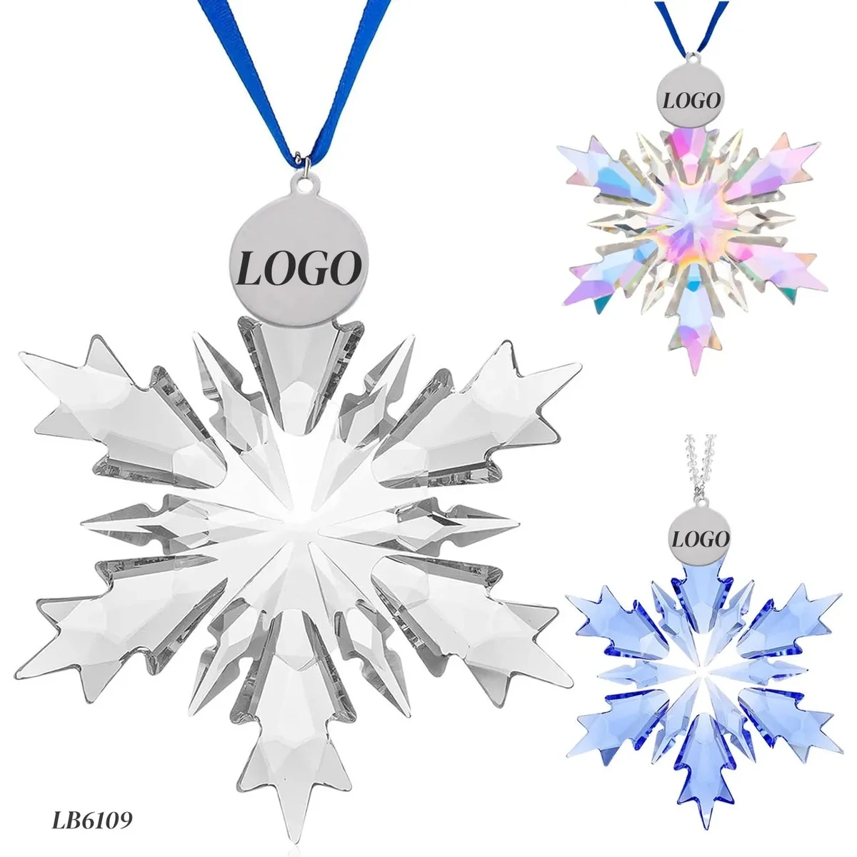 Hanging Crystal Snowflake for Christmas Ornaments 1