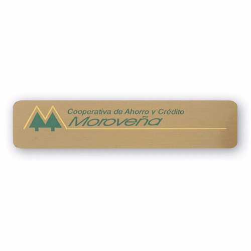 Brass Badge Screened Logo (1-5 Square Inches)