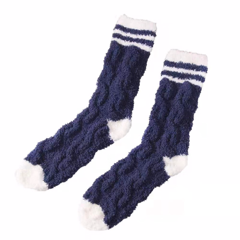 Custom Embroidery Logo Unisex Comfy Fuzzy Socks