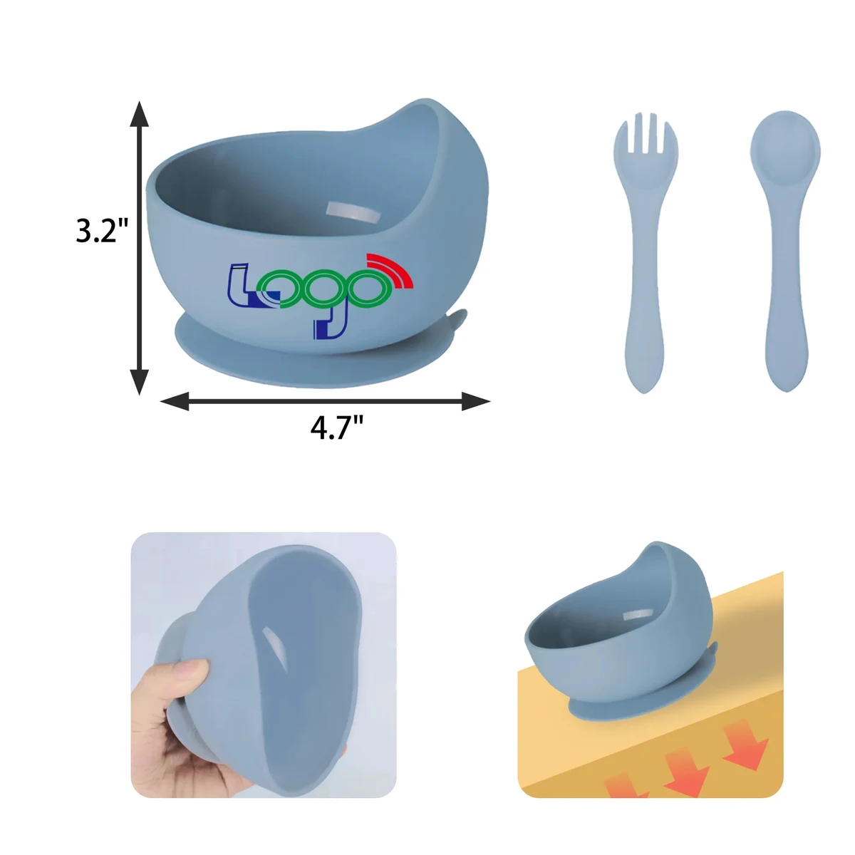 Toddler Suction Cup Silicone Bowl Set 1
