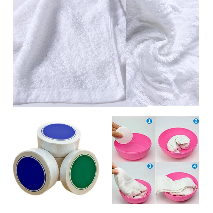 100% Cotton Reusable Mini Circle Compressed Towel 1