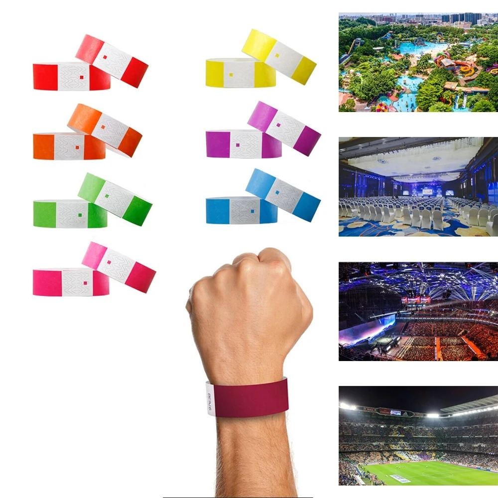 Custom 3/4'' Disposable Paper Wristbands for Events 1