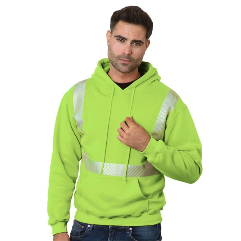 Bayside Unisex USA-Made High Visibility Hooded Sweatshirt - 3739, custom hoodie or sweatshirt with logo imprint 1