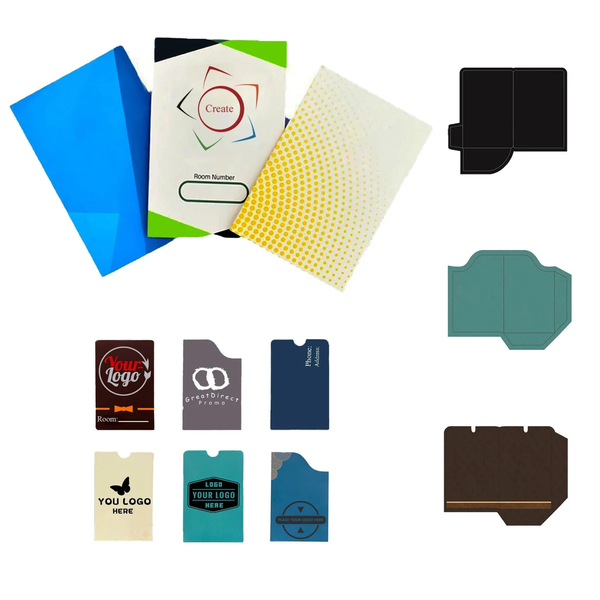 Full Color Hotel Card Holder Sleeves Envelop 1
