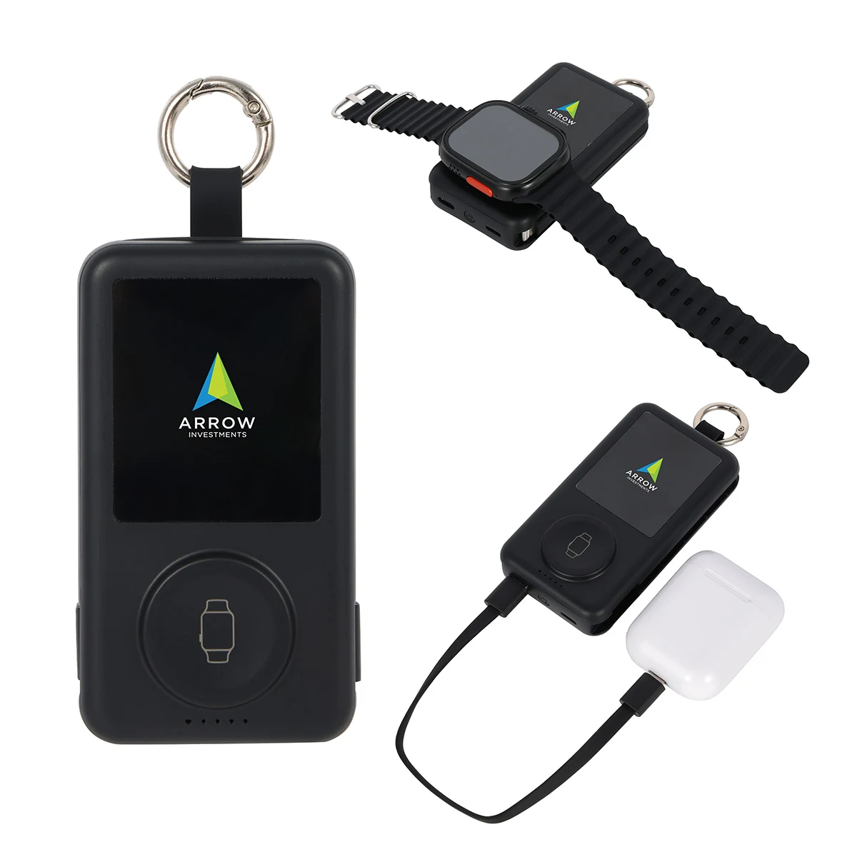 Charter 6200mAh Light Up Power Bank with Watch Charger & Keyring 1
