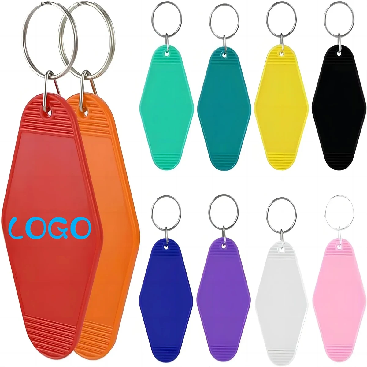 Motel Custom Tag Rhombus Keychains 1